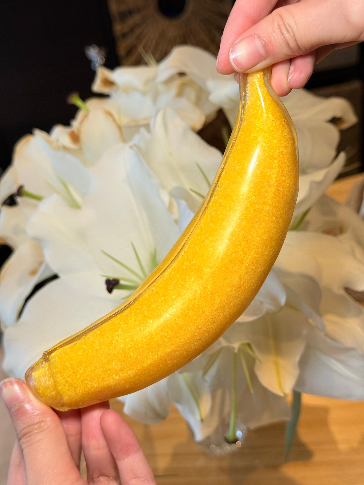 Banana Slushy Squishy - Zero Bounce-Back Stress Toy