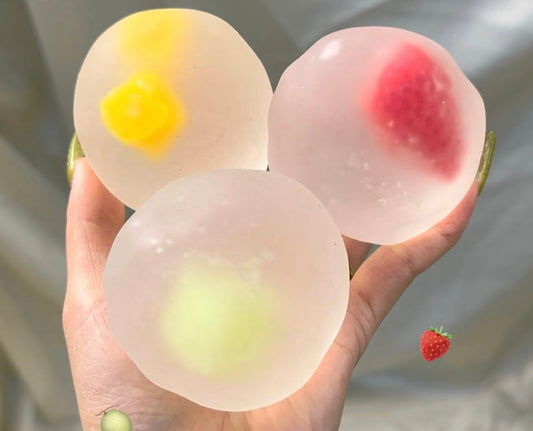 Mochi Fruit Ball Squishy - Zero Bounce-Back Stress Toy